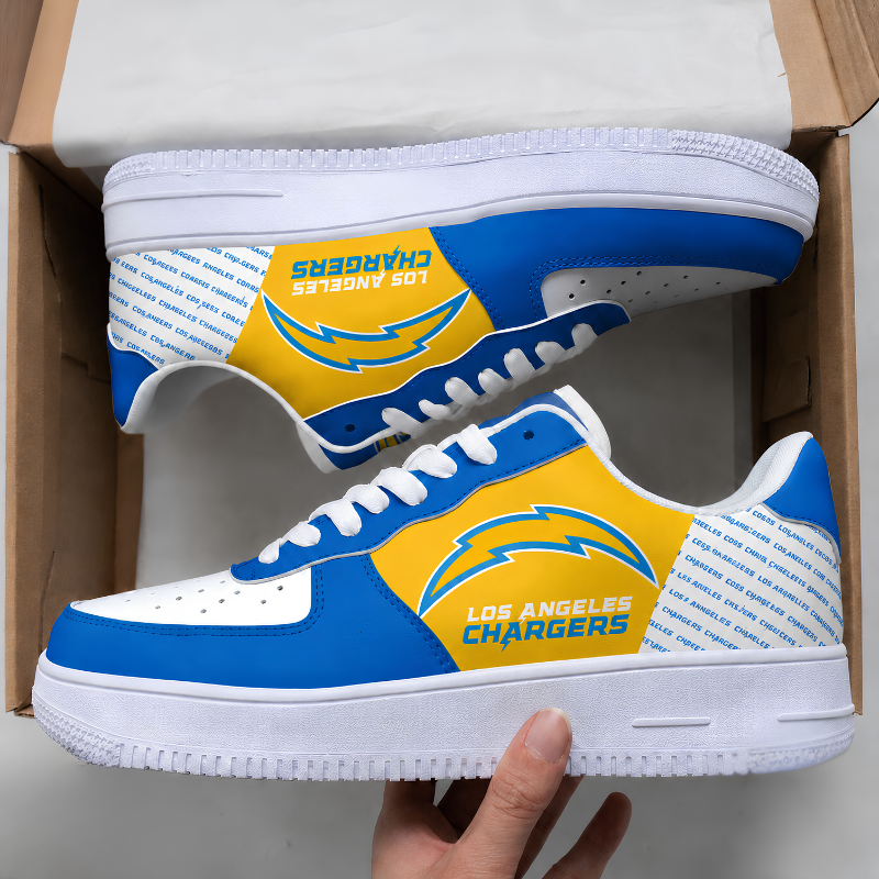 [SPECIAL OFFER] NEW CUSTOMIZED NFL09 LAC LOS ANGELES CHARGERS AF1 SNEAKERS