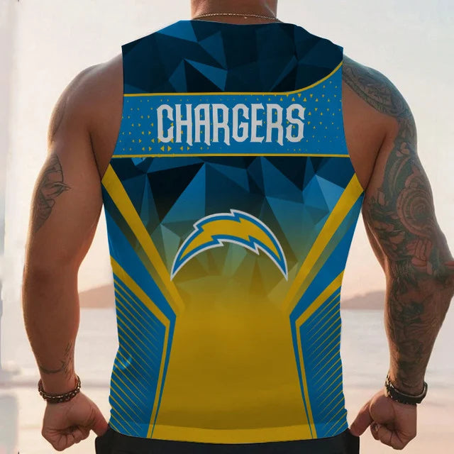 LIMITED EDITION - NEW CUSTOMIZED NFL09 LA CHARGERS UNISEX TANK TOP