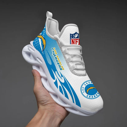 LIMITED EDITION - NEW CUSTOMIZED NFL09 LAC LOS ANGELES CHARGERS UNISEX MAX SOUL SHOES