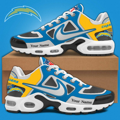 LIMITED EDITION - NEW CUSTOMIZED NFL09 LAC LOS ANGELES CHARGERS UNISEX AIR MAX PLUS SNEAKERS