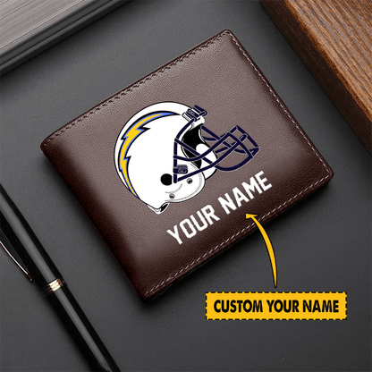 LIMITED EDITION - NEW CUSTOMIZED NFL09 LA CHARGERS LEATHER WALLET