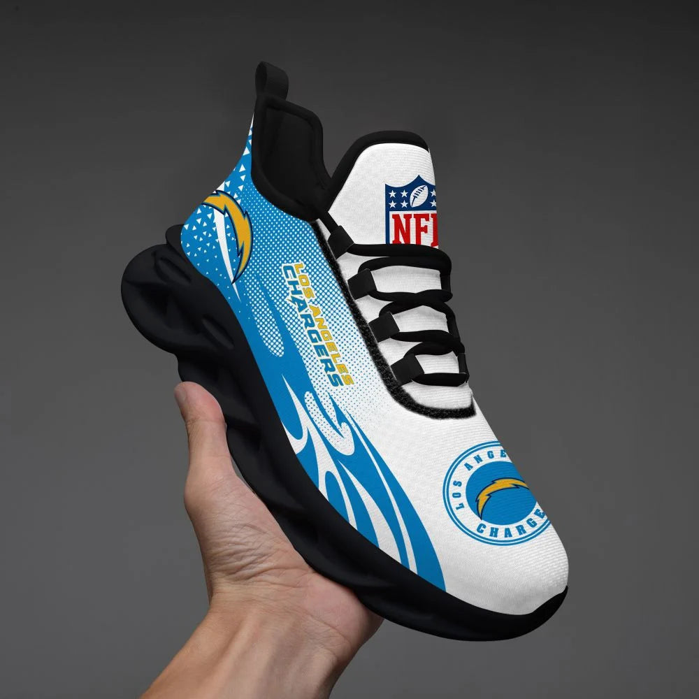 LIMITED EDITION - NEW CUSTOMIZED NFL09 LAC LOS ANGELES CHARGERS UNISEX MAX SOUL SHOES