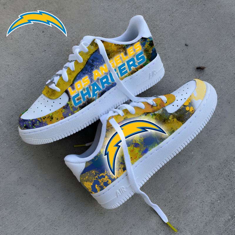 [SPECIAL OFFER] NEW CUSTOMIZED NFL09 LAC LOS ANGELES CHARGERS AF1 SNEAKERS