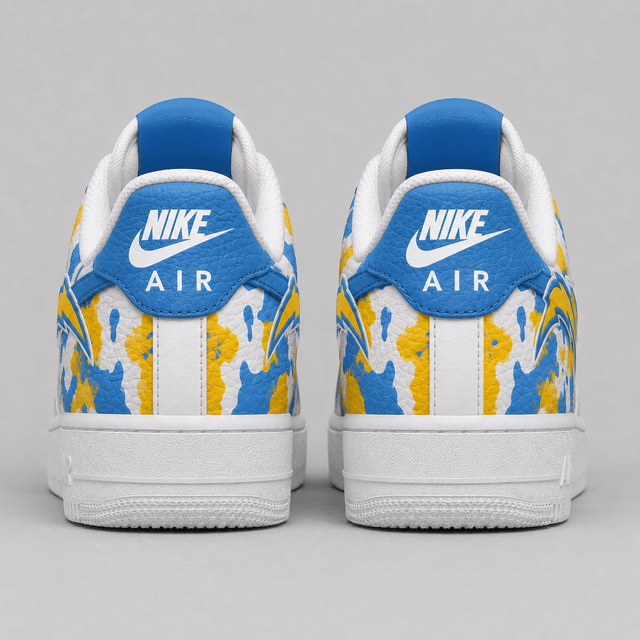 [SPECIAL OFFER] NEW CUSTOMIZED NFL09 LAC LOS ANGELES CHARGERS AF1 SHOES