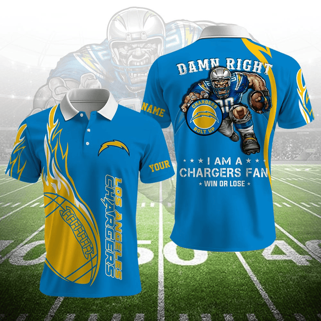 LIMITED EDITION - NEW CUSTOMIZED NFL09 LAC LOS ANGELES CHARGERS UNISEX T-SHIRT, POLO, HOODIE & JACKETS