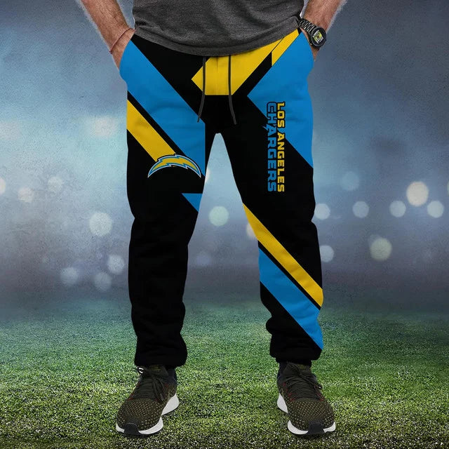 LIMITED EDITION - NEW CUSTOMIZED NFL09 LAC LOS ANGELES CHARGERS SWEATPANTS