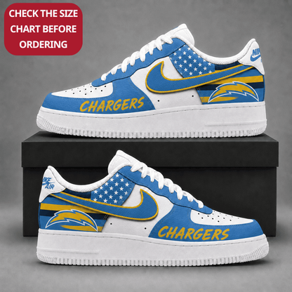 [SPECIAL OFFER] NEW CUSTOMIZED NFL09 LAC LOS ANGELES CHARGERS AF1 SHOES