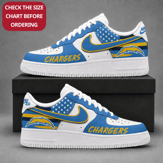 [SPECIAL OFFER] NEW CUSTOMIZED NFL09 LAC LOS ANGELES CHARGERS AF1 SHOES