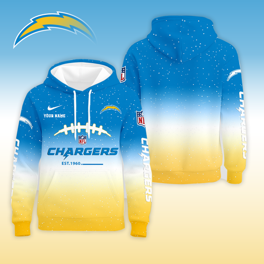 LIMITED EDITION - NEW CUSTOMIZED NFL09 LAC LOS ANGELES CHARGERS UNISEX T-SHIRT, POLO, HOODIE & JACKETS