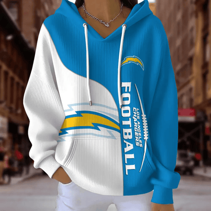 [SPECIAL OFFER] NEW CUSTOMIZED NFL09 LAC LOS ANGELES CHARGERS RIBBED HOODIE & SWEATSHIRT