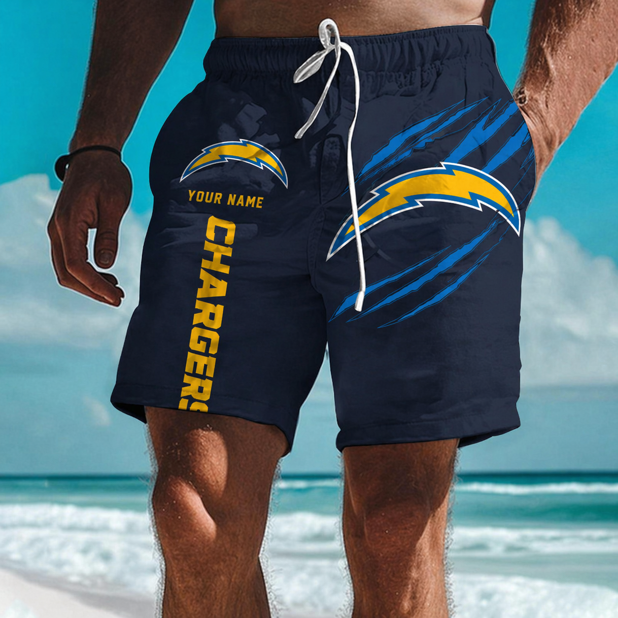 LIMITED EDITION - NEW PREMIUM NFL09 LA CHARGERS SHORT PANTS