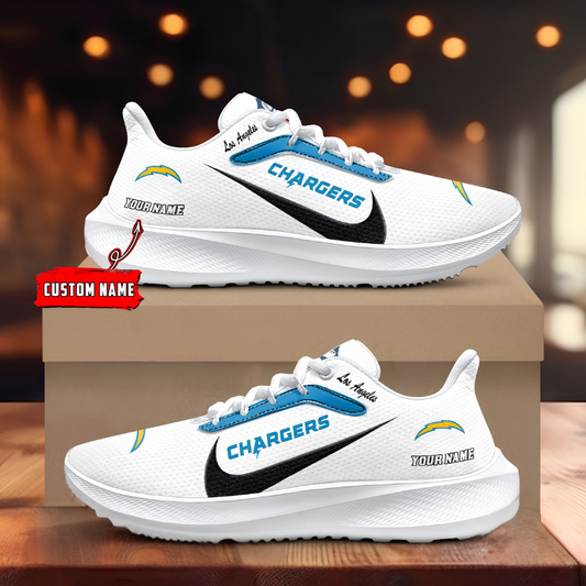 [SPECIAL OFFER] NEW CUSTOMIZED NFL09 LAC LOS ANGELES CHARGERS ROAD RUNNING SHOES