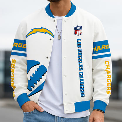 LIMITED EDITION - NEW CUSTOMIZED NFL09 LAC LOS ANGELES CHARGERS BASEBALL JACKET