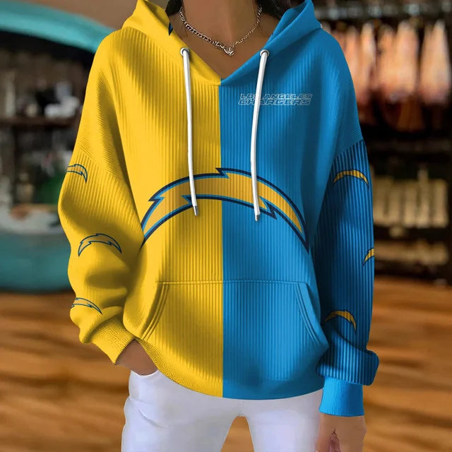 [SPECIAL OFFER] NEW CUSTOMIZED NFL09 LAC LOS ANGELES CHARGERS RIBBED HOODIE & SWEATSHIRT