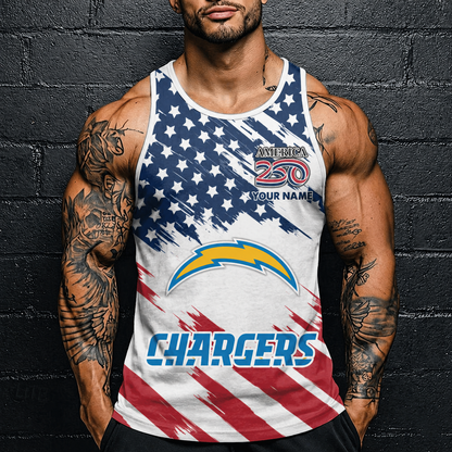 LIMITED EDITION - NEW CUSTOMIZED NFL09 LAC LOS ANGELES CHARGERS UNISEX TANK TOP