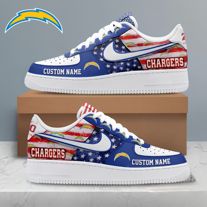 [SPECIAL OFFER] NEW CUSTOMIZED NFL09 LAC LOS ANGELES CHARGERS AF1 SHOES