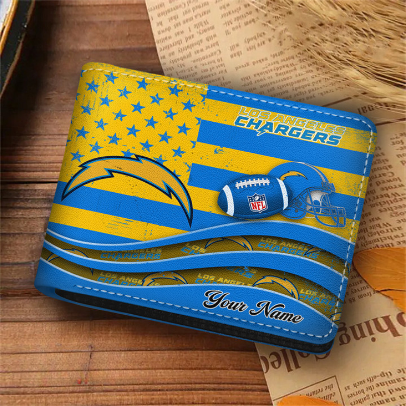 [SPECIAL OFFER] NEW CUSTOMIZED NFL09 LAC LOS ANGELES CHARGERS LEATHER WALLET