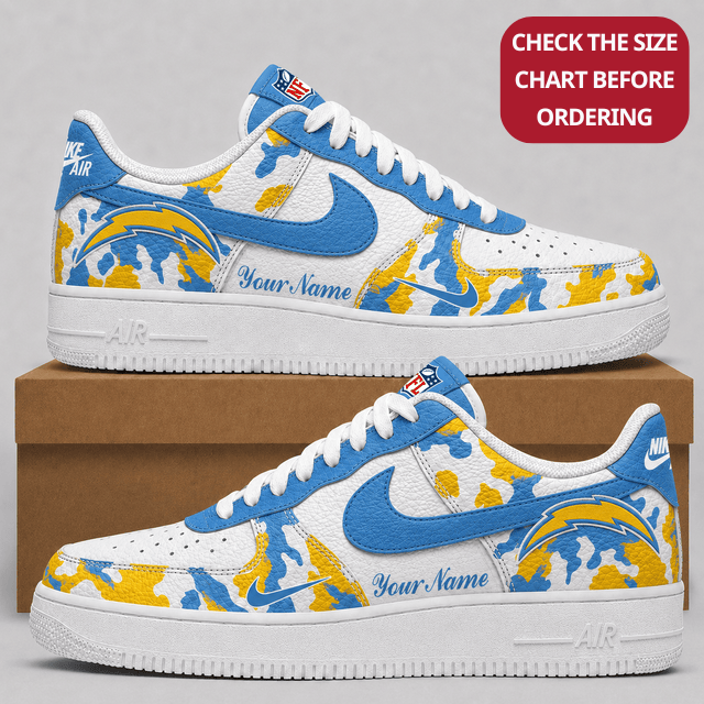 [SPECIAL OFFER] NEW CUSTOMIZED NFL09 LAC LOS ANGELES CHARGERS AF1 SHOES