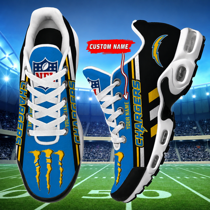 LIMITED EDITION - NEW CUSTOMIZED NFL09 LAC LOS ANGELES CHARGERS AIR MAX PLUS SNEAKERS