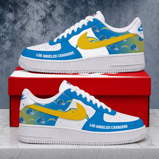 VIRAL EDITION - NEW CUSTOMIZED NFL09 LAC LOS ANGELES CHARGERS AF1 SHOES