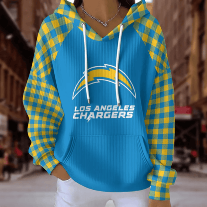 [SPECIAL OFFER] NEW CUSTOMIZED NFL09 LAC LOS ANGELES CHARGERS RIBBED HOODIE & SWEATSHIRT