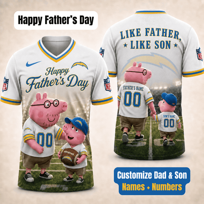 [FATHER'S DAY] NEW CUSTOMIZED NFL09 LAC LOS ANGELES CHARGERS FOOTBALL JERSEY