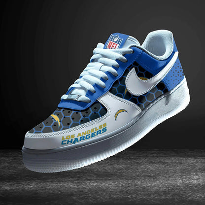 LIMITED EDITION - NEW CUSTOMIZED NFL09 LAC LOS ANGELES CHARGERS AF1 SNEAKERS