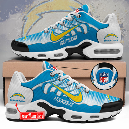 LIMITED EDITION - NEW CUSTOMIZED NFL09 LAC LOS ANGELES CHARGERS UNISEX AIR MAX PLUS SNEAKERS