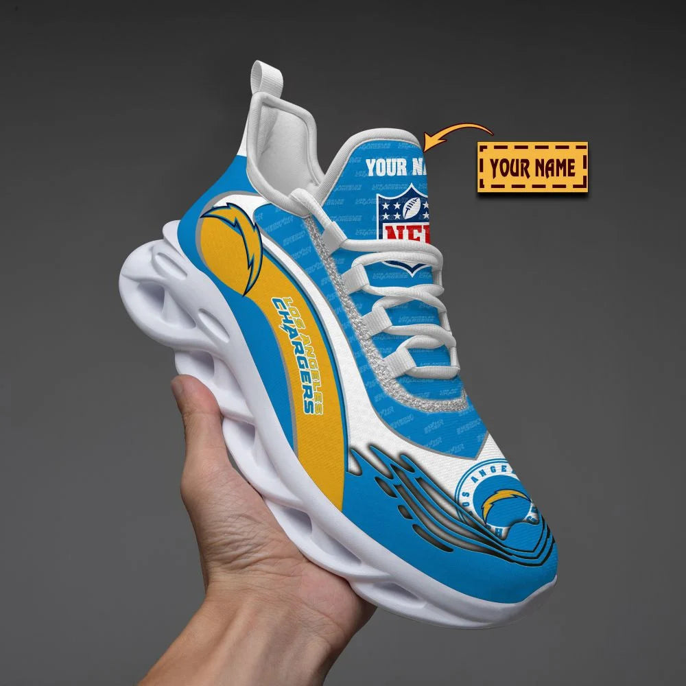 LIMITED EDITION - NEW CUSTOMIZED NFL09 LAC LOS ANGELES CHARGERS UNISEX MAX SOUL SHOES