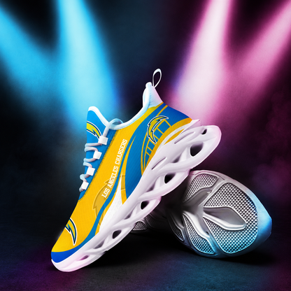 LIMITED EDITION - NEW CUSTOMIZED NFL09 LAC LOS ANGELES CHARGERS UNISEX MAX SOUL SHOES