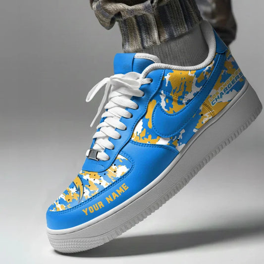 [SPECIAL OFFER] NEW CUSTOMIZED NFL09 LAC LOS ANGELES CHARGERS AF1 SNEAKERS