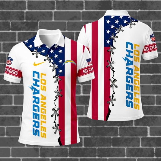 [SPECIAL OFFER] NEW CUSTOMIZED NFL09 LAC LOS ANGELES CHARGERS POLO SHIRT