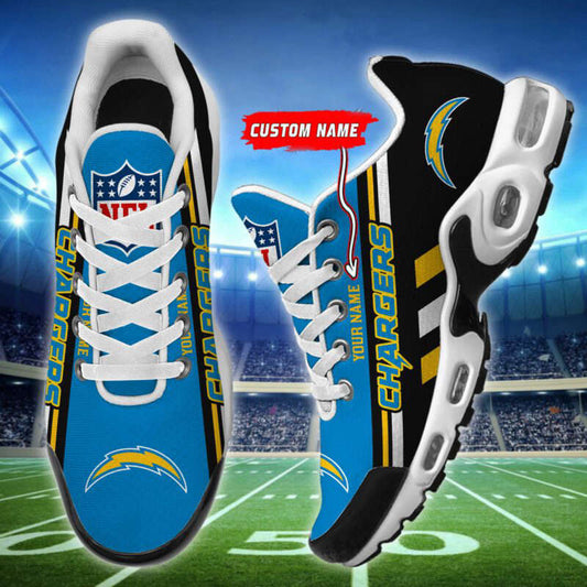 LIMITED EDITION - NEW CUSTOMIZED NFL09 LAC LOS ANGELES CHARGERS AIR MAX PLUS SNEAKERS