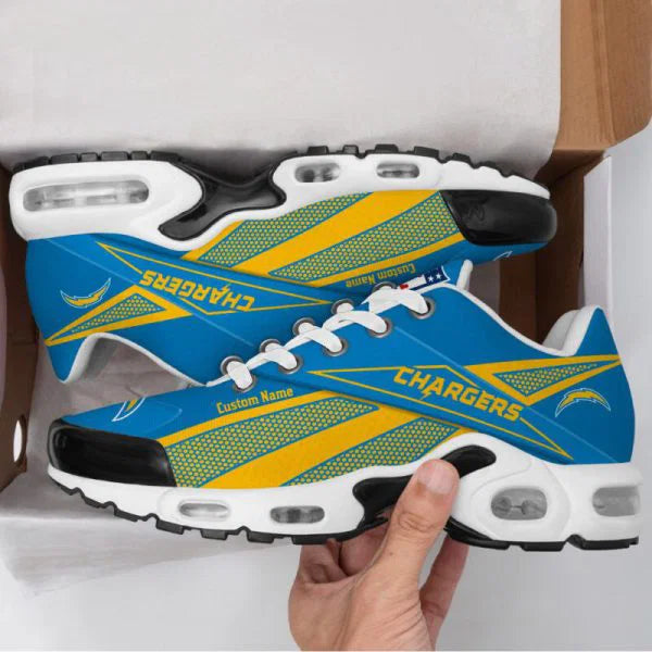 LIMITED EDITION - NEW CUSTOMIZED NFL09 LAC LOS ANGELES CHARGERS AIR MAX PLUS SNEAKERS