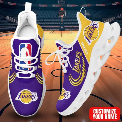 LIMITED EDITION - NEW CUSTOMIZED NBA09 LLA LOS ANGELES LAKERS PREMIUM CLUNKY SNEAKERS