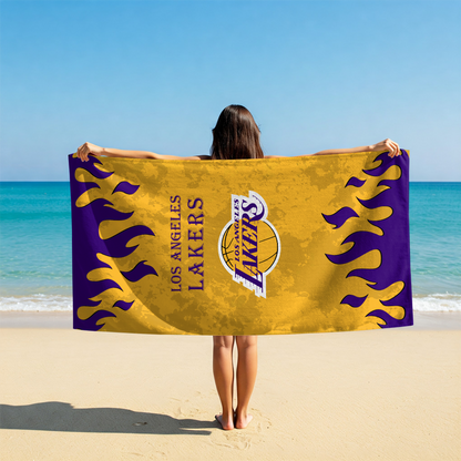 LIMITED EDITION - NEW CUSTOMIZED NBA09 LLA LOS ANGELES LAKERS BEACH TOWEL FOR FAN