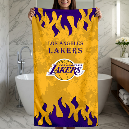 LIMITED EDITION - NEW CUSTOMIZED NBA09 LLA LOS ANGELES LAKERS BEACH TOWEL FOR FAN