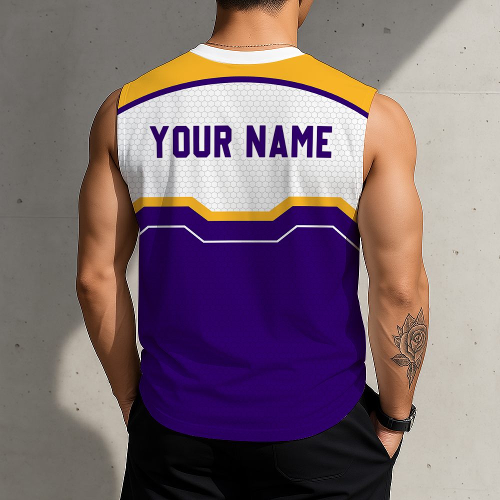 LIMITED EDITION - NEW CUSTOMIZED NBA09 LLA LOS ANGELES LAKERS MEN'S TANK TOP