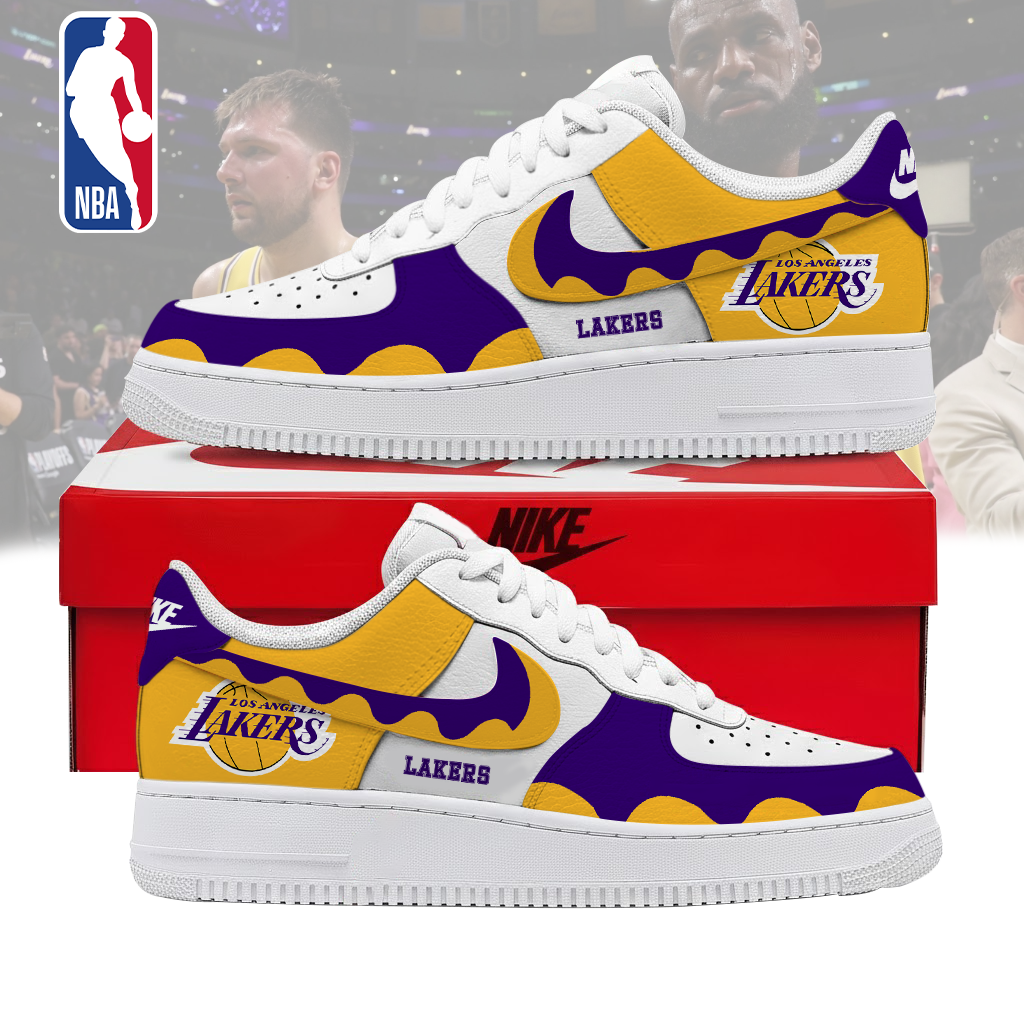LIMITED EDITION - NEW CUSTOMIZED NBA09 LLA LOS ANGELES LAKERS AF1 SNEAKERS