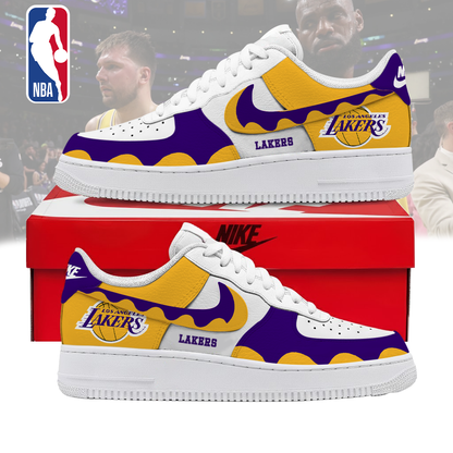 LIMITED EDITION - NEW CUSTOMIZED NBA09 LLA LOS ANGELES LAKERS AF1 SNEAKERS