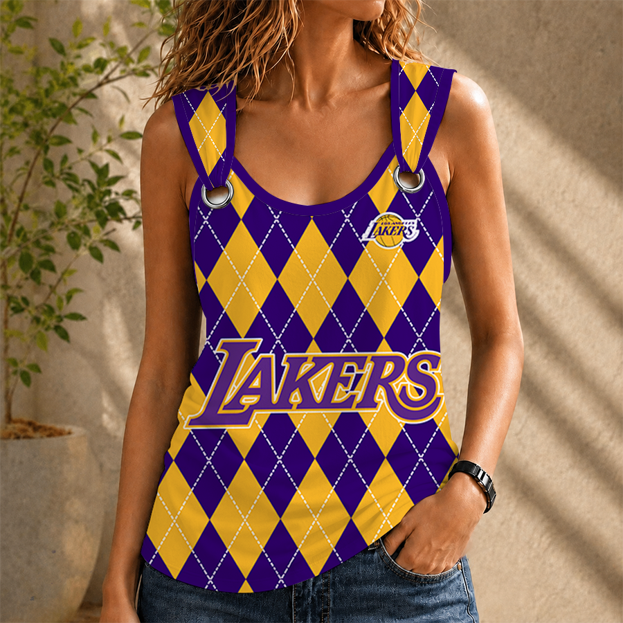 [HOT DEAL] NEW CUSTOMIZED NBA09 LLA LOS ANGELES LAKERS O-RING SHOULDER TANK TOP