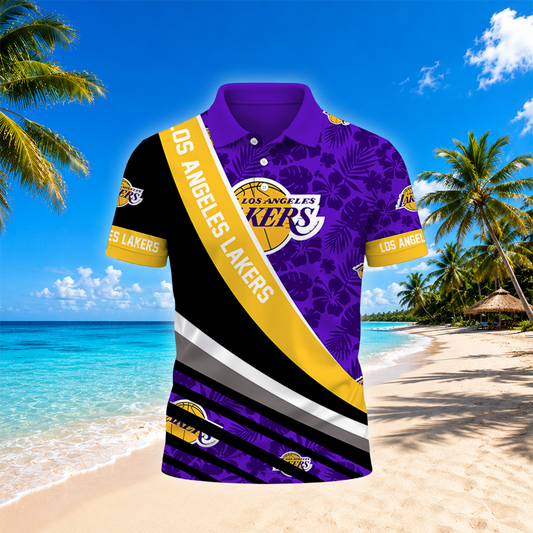 [HOT DEAL] NEW CUSTOMIZED NBA09 LLA LOS ANGELES LAKERS POLO SHIRT
