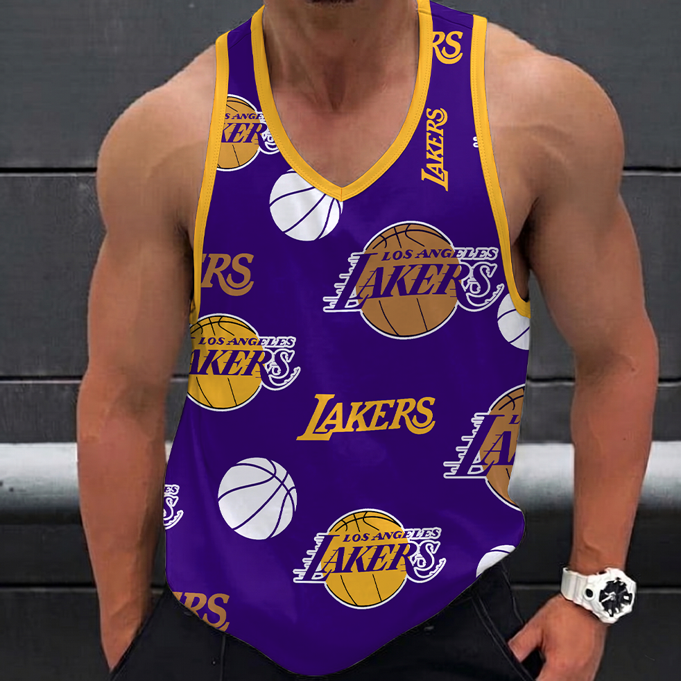 LIMITED EDITION - NEW CUSTOMIZED NBA09 LLA LOS ANGELES LAKERS UNISEX TANK TOP