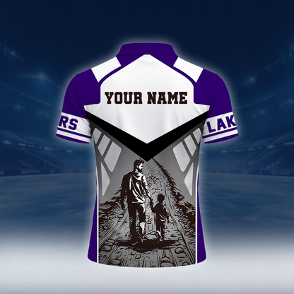LIMITED EDITION - NEW CUSTOMIZED NBA09 LLA LOS ANGELES LAKERS POLO SHIRT