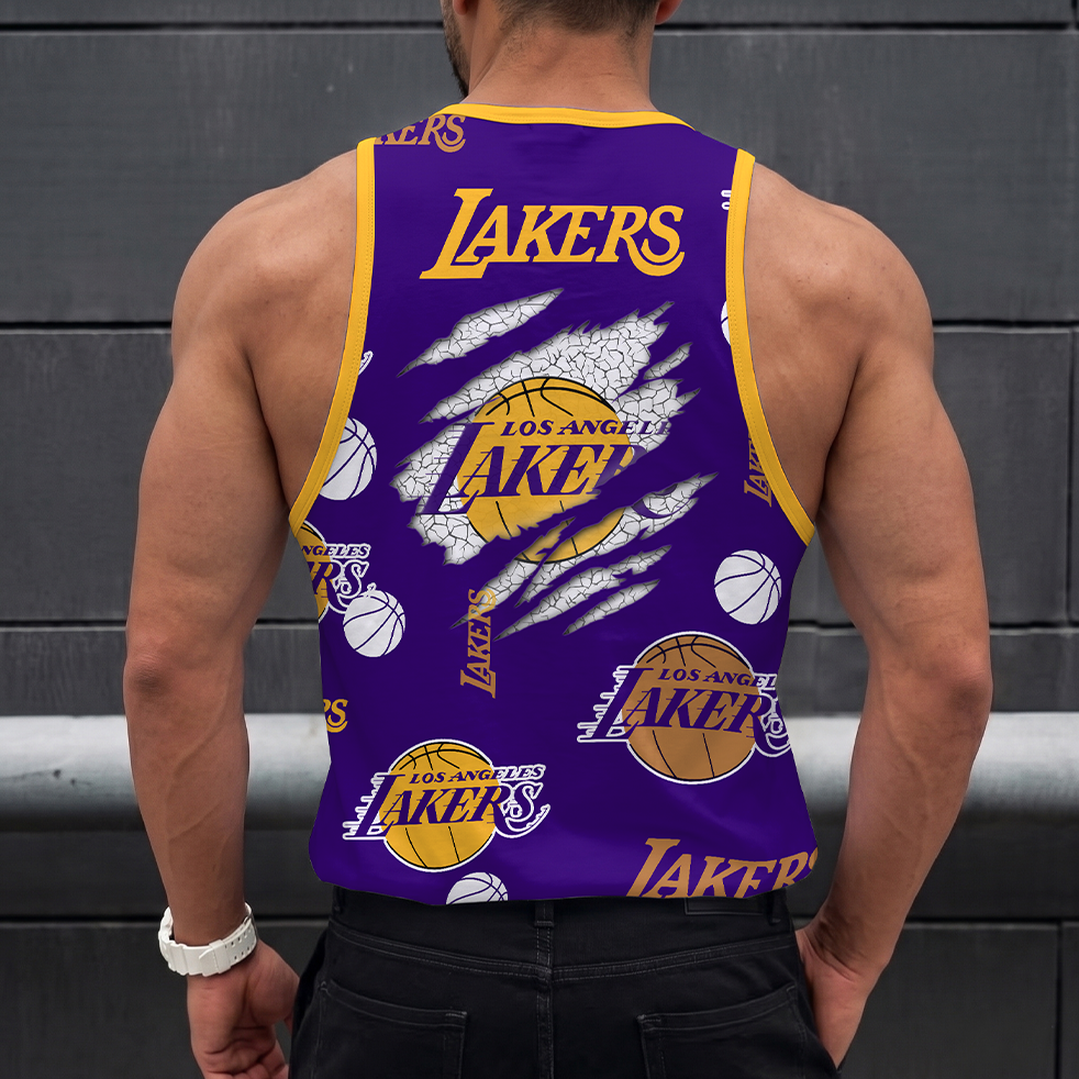 LIMITED EDITION - NEW CUSTOMIZED NBA09 LLA LOS ANGELES LAKERS UNISEX TANK TOP