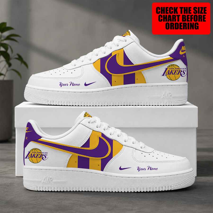 [HOT DEAL] NEW CUSTOMIZED NBA09 LLA LOS ANGELES LAKERS AF1 SHOES