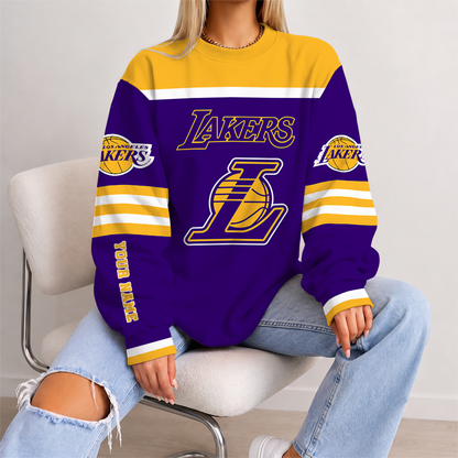 [HOT DEAL] NEW CUSTOMIZED NBA09 LLA LOS ANGELES LAKERS UNISEX SWEATSHIRT