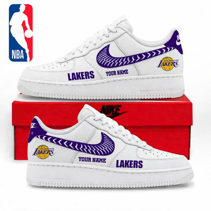 LIMITED EDITION - NEW CUSTOMIZED NBA09 LLA LOS ANGELES LAKERS AF1 SNEAKERS