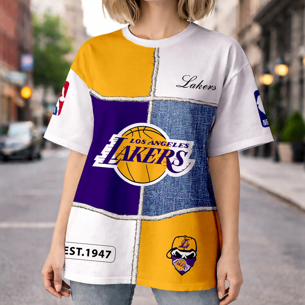 LIMITED EDITION - NEW CUSTOMIZED NBA09 LLA LOS ANGELES LAKERS UNISEX T-SHIRT, POLO, HOODIE & JACKETS