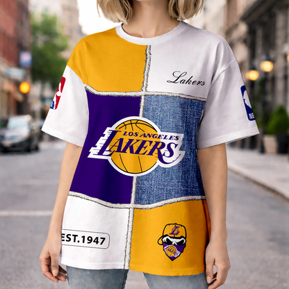 LIMITED EDITION - NEW CUSTOMIZED NBA09 LLA LOS ANGELES LAKERS UNISEX T-SHIRT, POLO, HOODIE & JACKETS